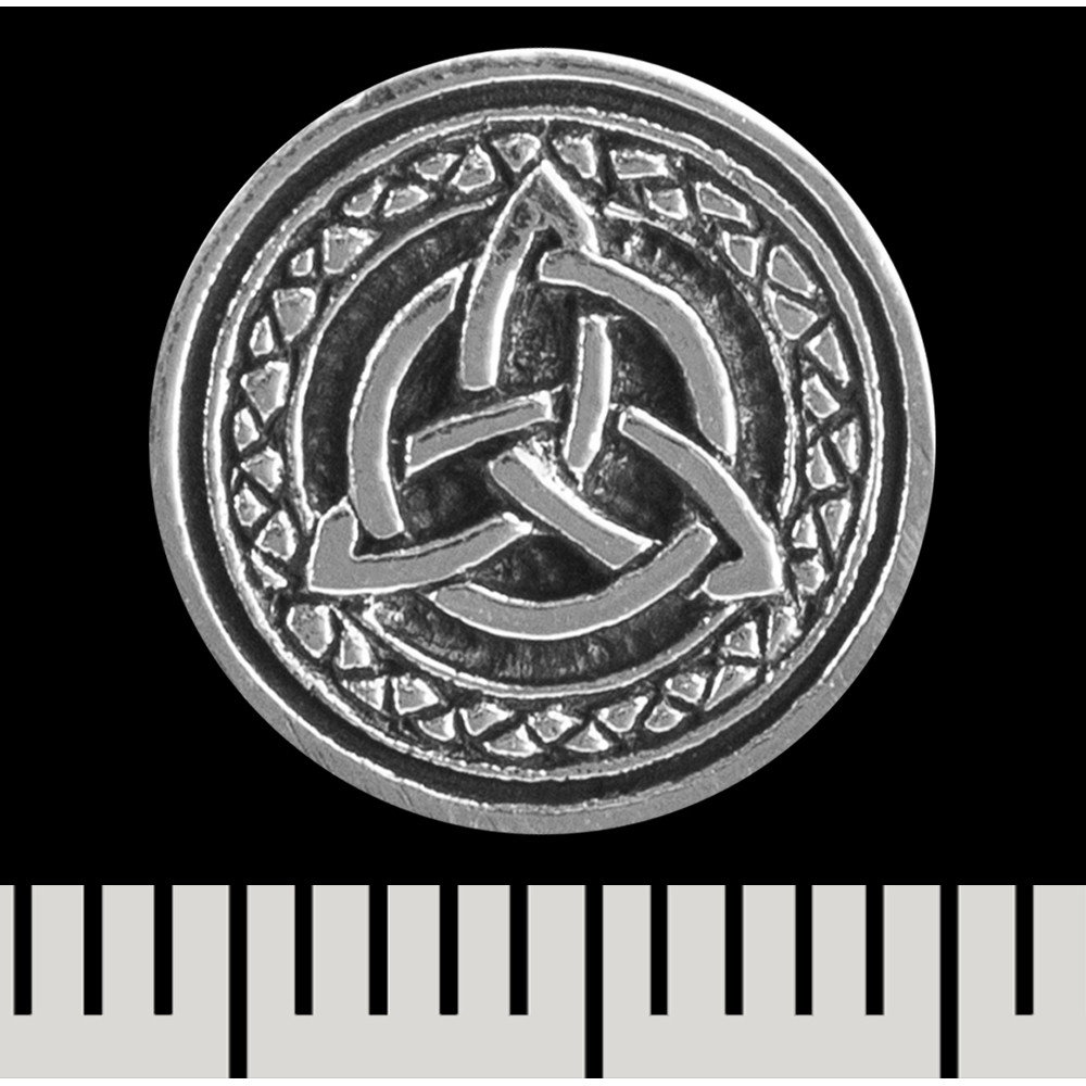 (st-043) Сережка-гвоздик Трикветр у плетеному колі (срібло, 925 проба)