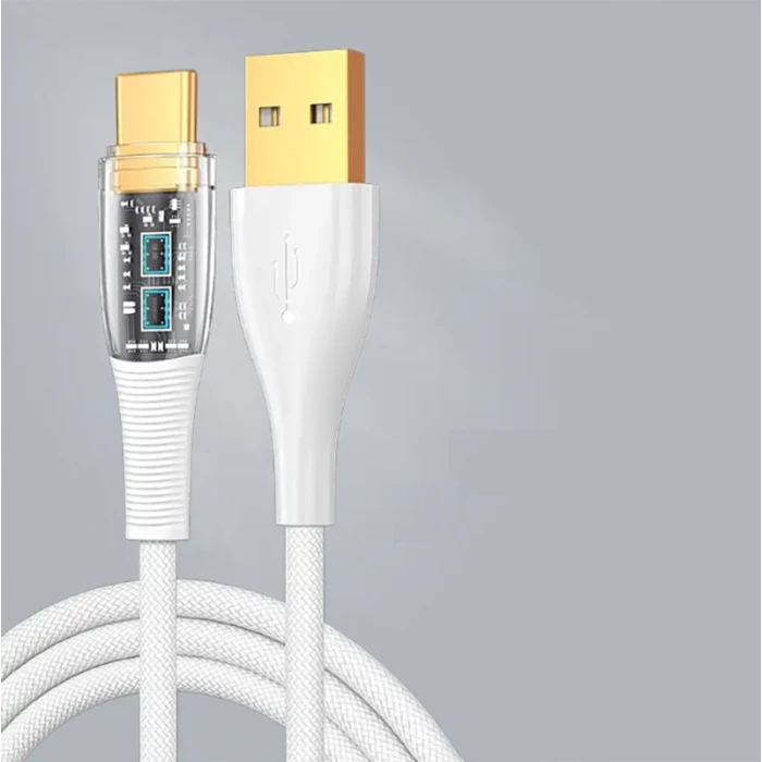 Кабель із швидкою зарядкою USB to Type-C 1.2 м UWarmSof зарядний шнур для телефону провід тайп си 18 Вт Білий, фото 1