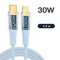 Зарядний кабель для швидкого заряджання Type-C to Lightning 1.2м UWarmSof шнур для айфона провід тайпсі