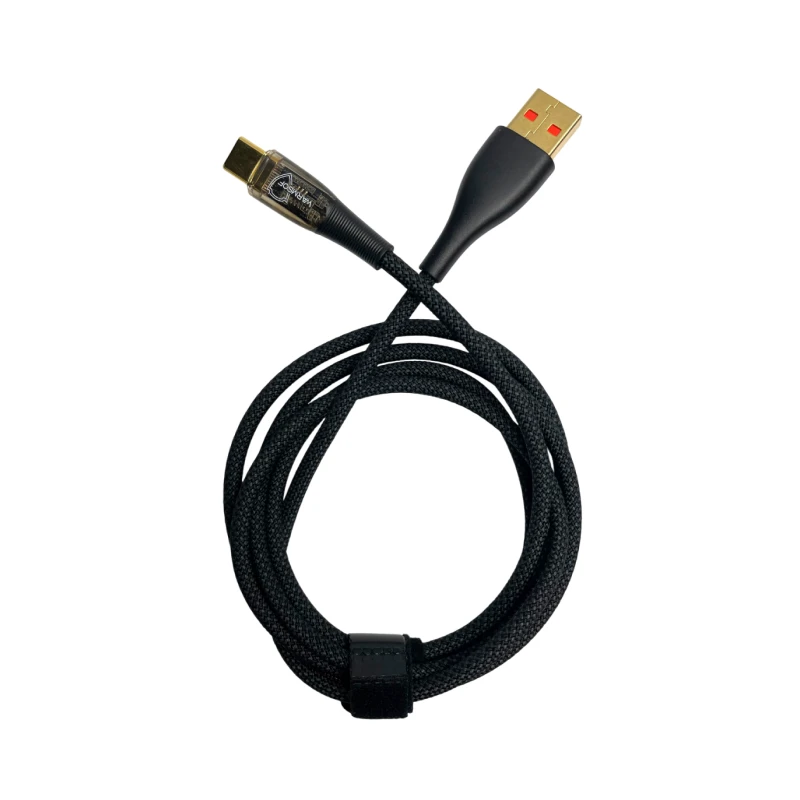 Кабель із швидкою зарядкою USB to Type-C 1.2 м UWarmSof зарядний шнур для телефону провід тайп си 18 Вт Чорний, фото 1