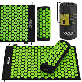 Килимок акупунктурний з валиком 4FIZJO Classic Mat Аплікатор Кузнєцова Black/Green (P-5907222931745)