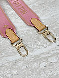 Ремінь на сумку текстильний рожевий Louis Vuitton Луї Віттон, фото 2