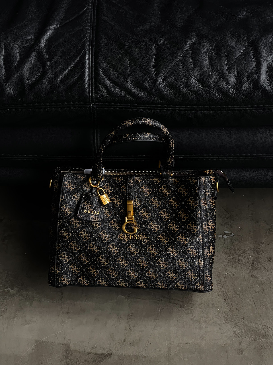 Сумка жіноча Guess James medium коричневий через плече Гесс Преміум, фото 1