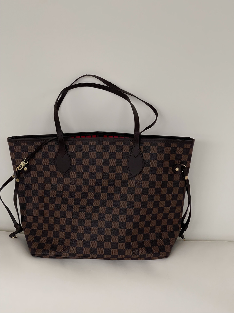 Сумка жіноча Louis Vuitton Neverfull коричневий шаховий шопер Луї Віттон, фото 1