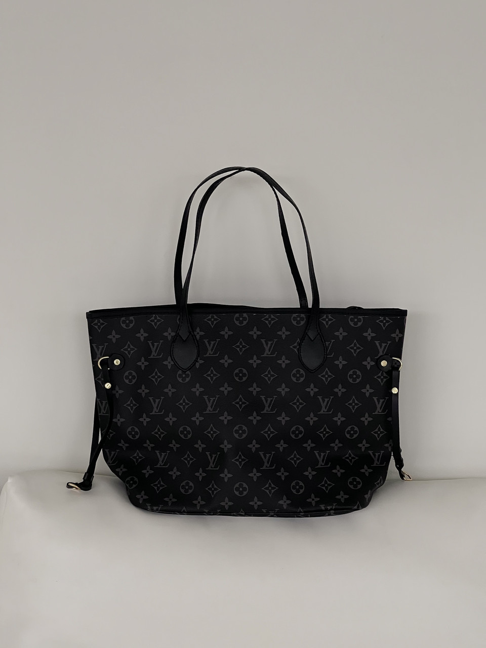 Сумка жіноча Louis Vuitton Neverfull чорний класичний шопер Луї Віттон, фото 1