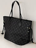 Сумка жіноча Louis Vuitton Neverfull чорний класичний шопер Луї Віттон, фото 2