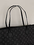 Сумка жіноча Louis Vuitton Neverfull чорний класичний шопер Луї Віттон, фото 3