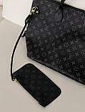 Сумка жіноча Louis Vuitton Neverfull чорний класичний шопер Луї Віттон, фото 5