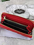 Гаманець жіночий великий, гаманець Прада червоний, фото 2