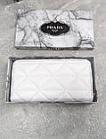 Гаманець жіночий великий, гаманець Прада білий, фото 4