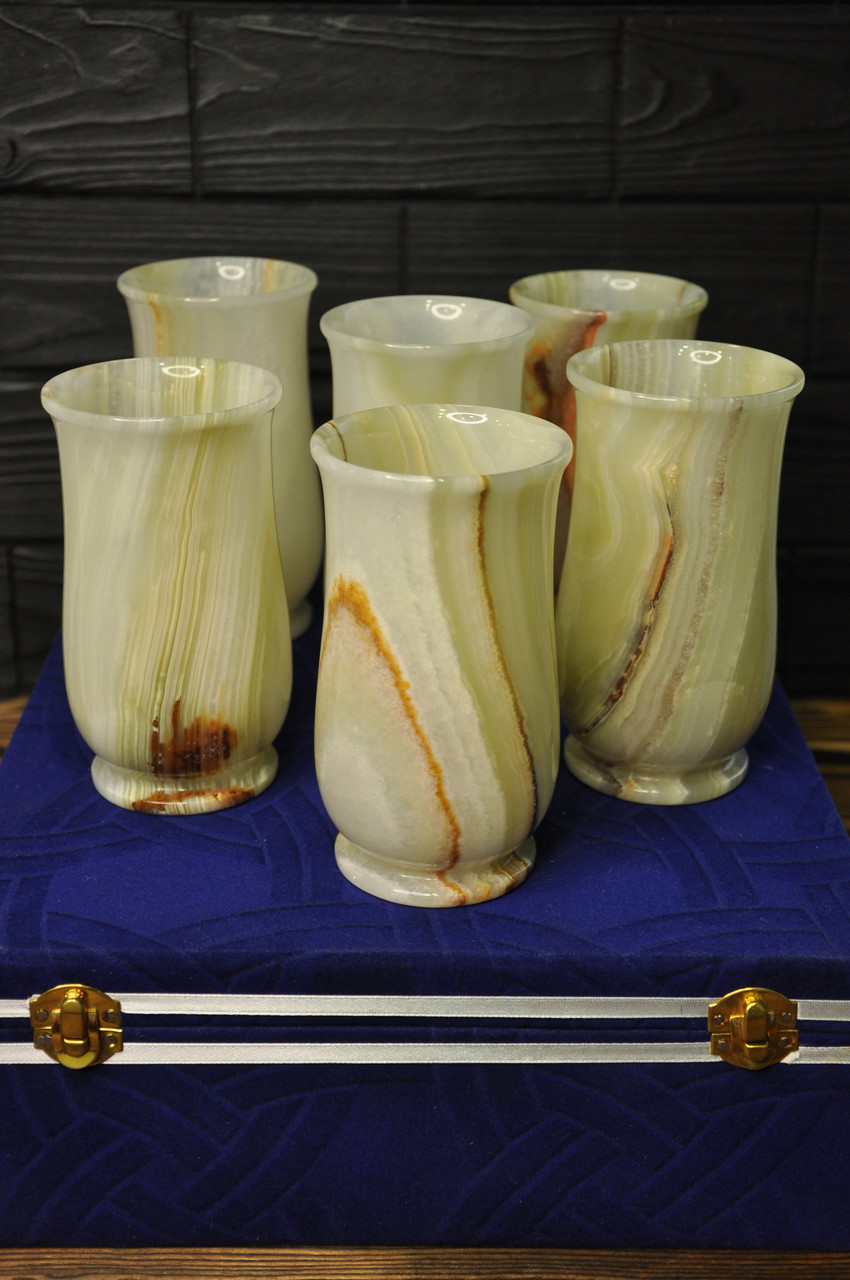 Набір з натурального оніксу, 400 ml (колір, як на фото), фото 1