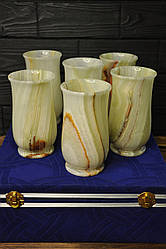 Набір з натурального оніксу, 400 ml (колір, як на фото)