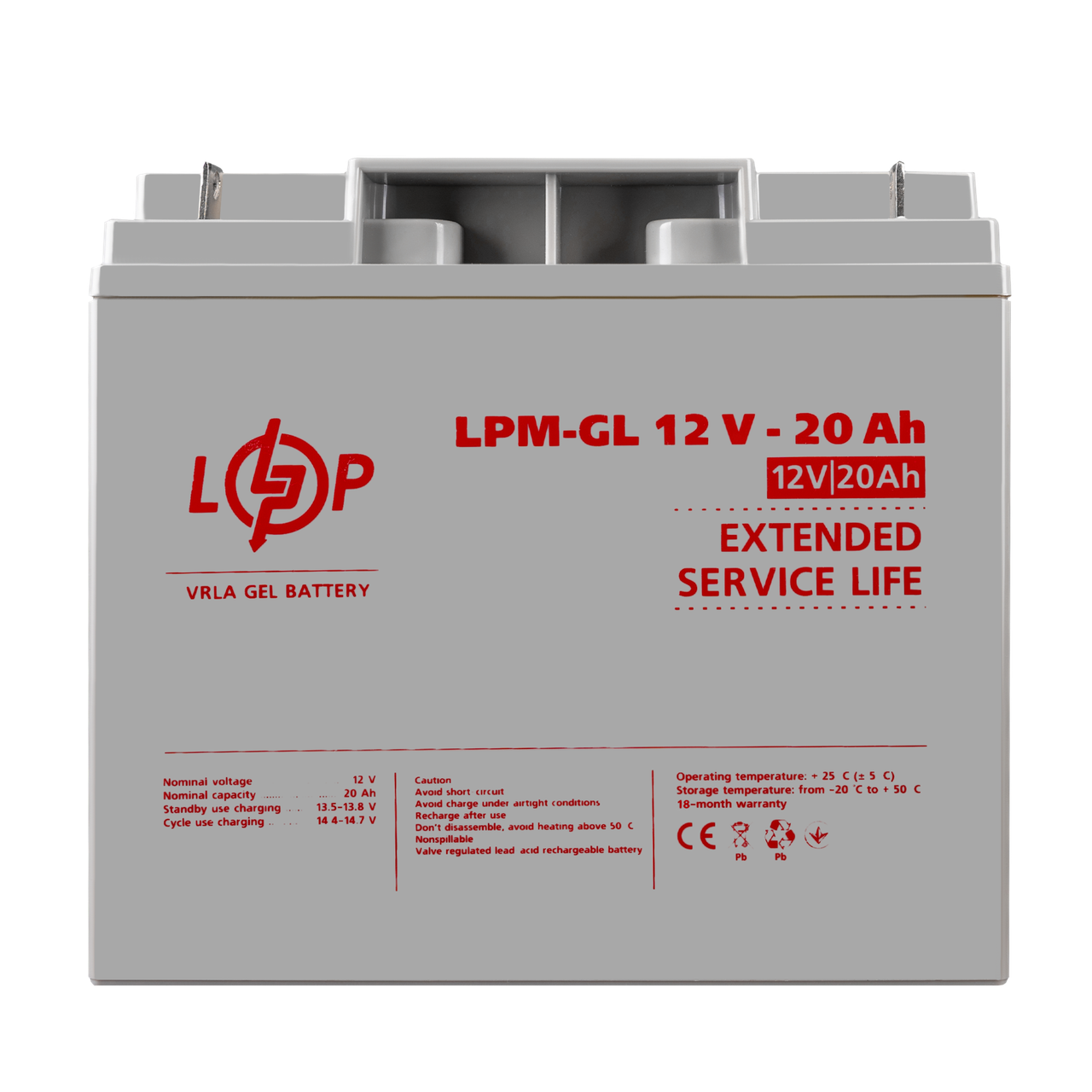 Розпродаж Акумулятор гелевий LPM-GL 12V - 20 Ah