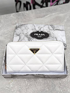 Гаманець жіночий великий, гаманець Прада білий