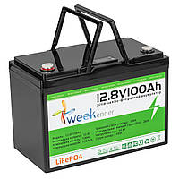 Літій-ферумний акумулятор Weekender 100Ah 12V LiFePO4 Lithium iron phosphate з екраном
