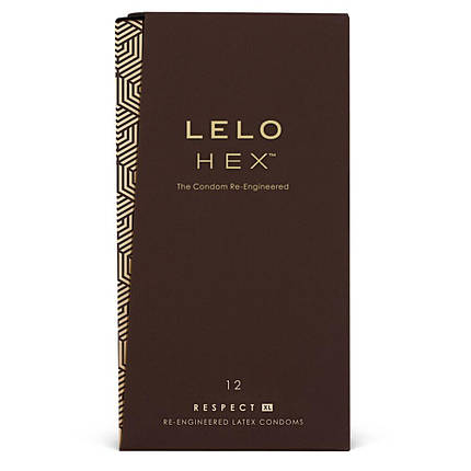 Презервативи LELO HEX Condoms Respect XL 12 Pack, тонкі та суперміцні, збільшений розмір, фото 1