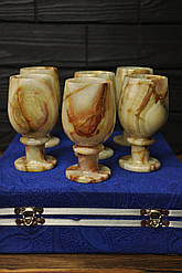 Набір з натурального оніксу, 120 ml (колір, як на фото)