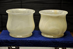 Набір з натурального оніксу, 250 ml (колір, як на фото)