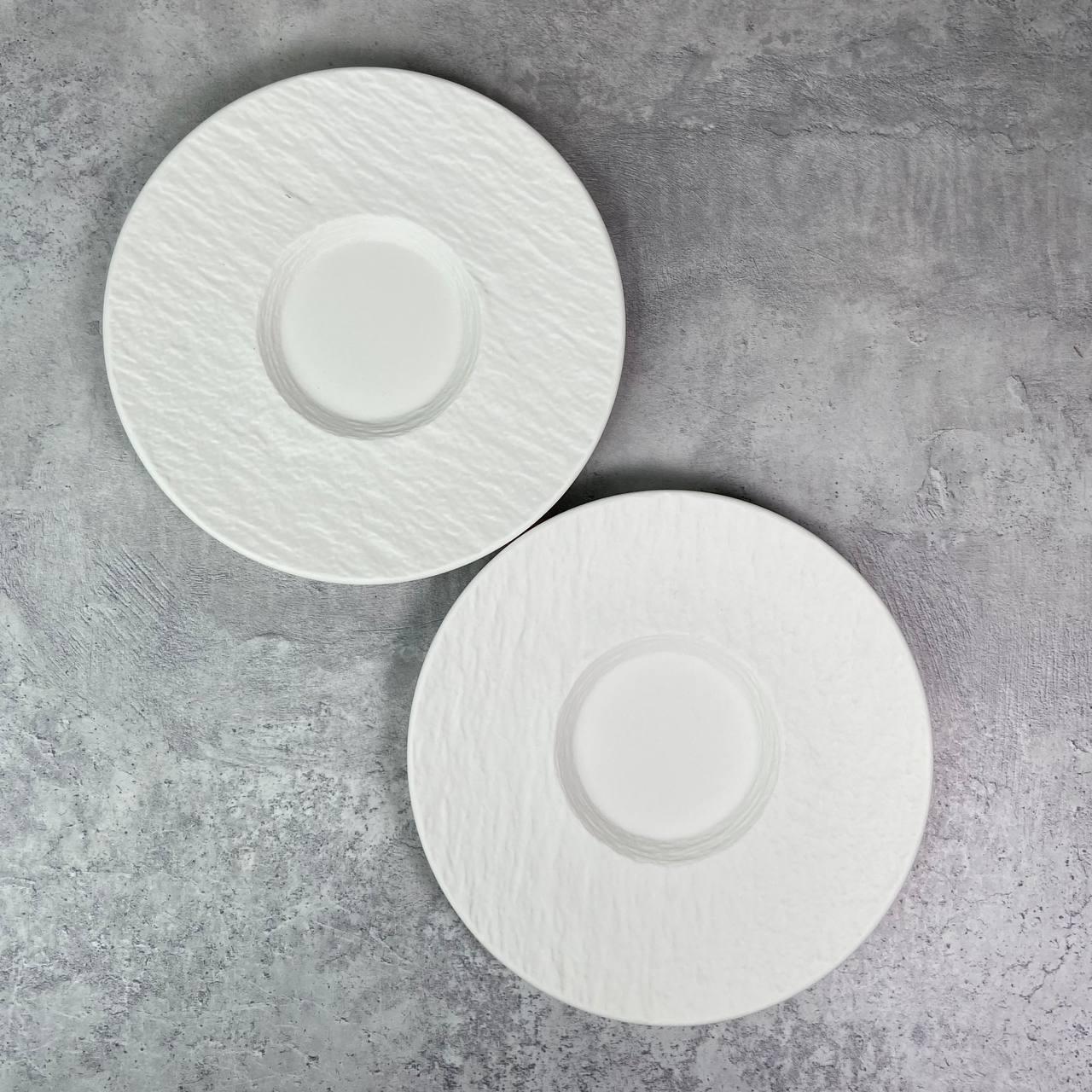 Набір із 2 блюдець Villeroy & Boch Manufacture Rock Blanc 15,5 см