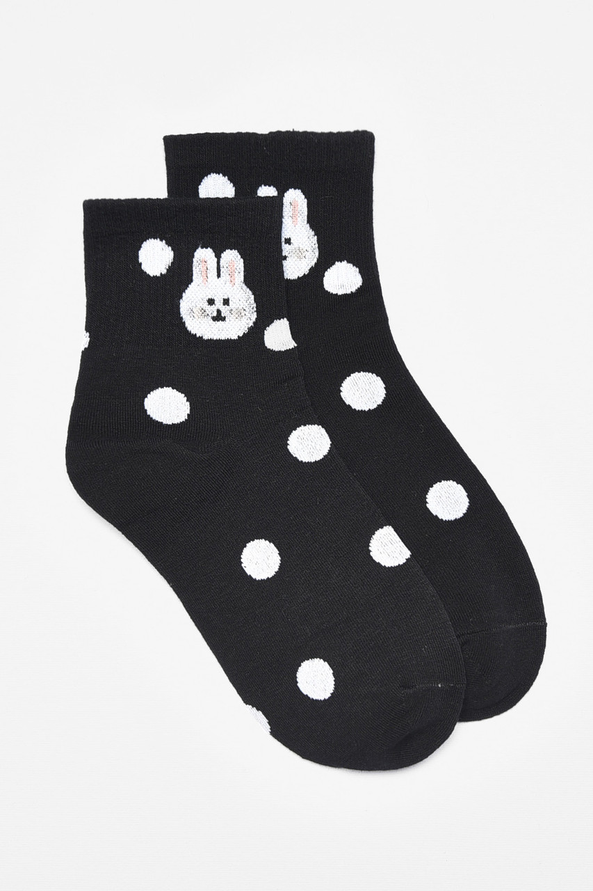Шкарпетки дитячі демісезонні чорного кольору з малюнком р.32-37 192883S, фото 1