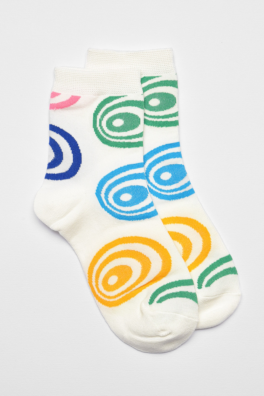 Шкарпетки дитячі демісезонні білого кольору з малюнком 192898S, фото 1