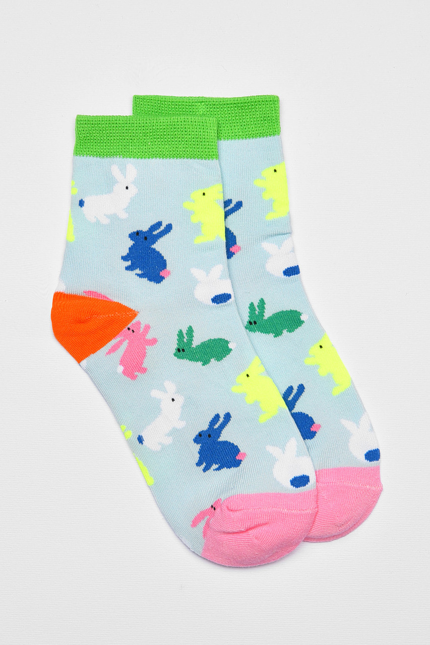 Шкарпетки дитячі демісезонні блакитного кольору з малюнком 192901S, фото 1