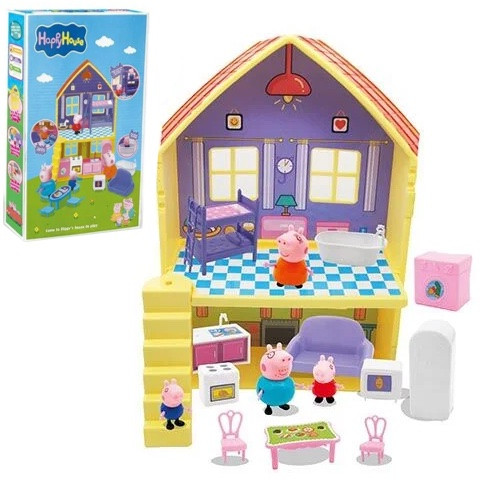 Ігровий набір — будинок із меблями та 4 фігурками "Свинка Пеппа" (Peppa Pig) арт. YM 880