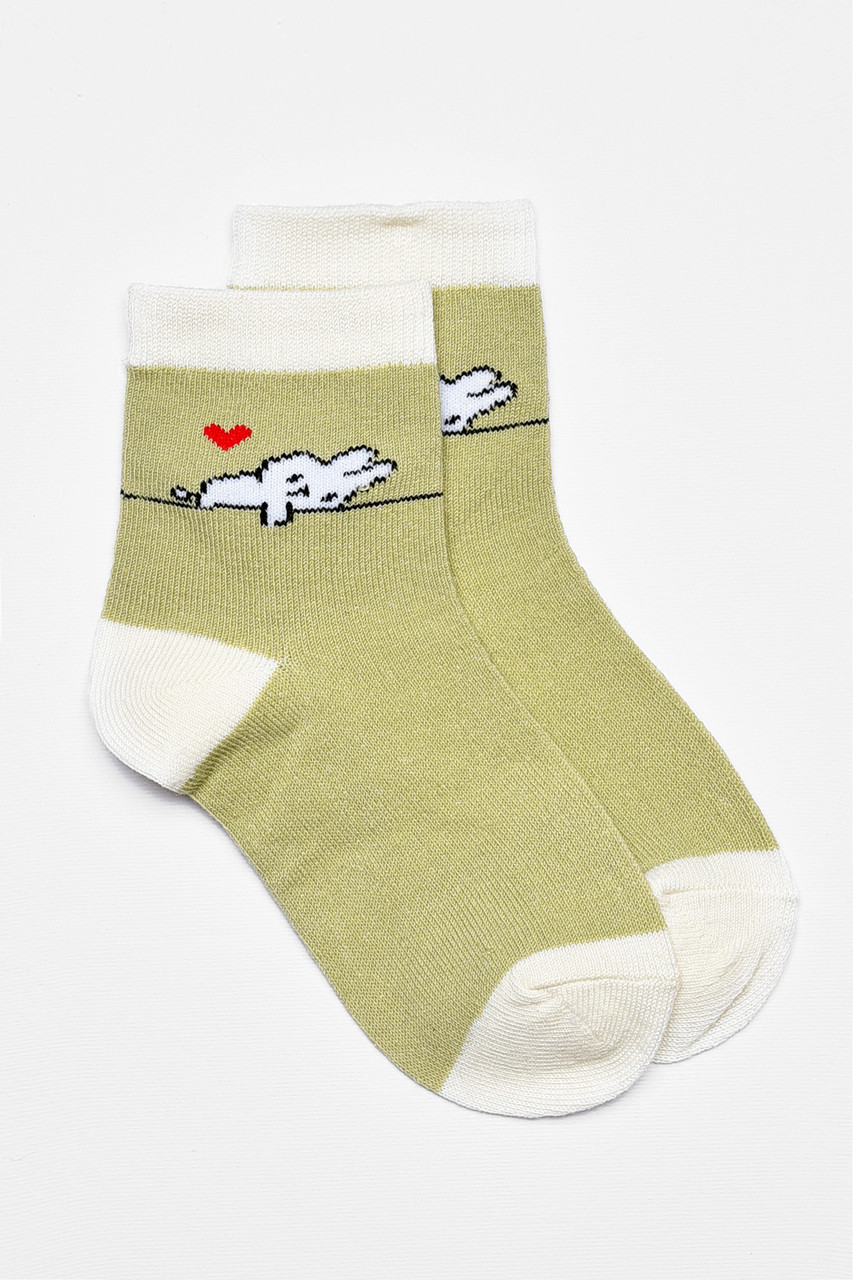 Шкарпетки дитячі демісезонні зеленого кольору 192924S, фото 1