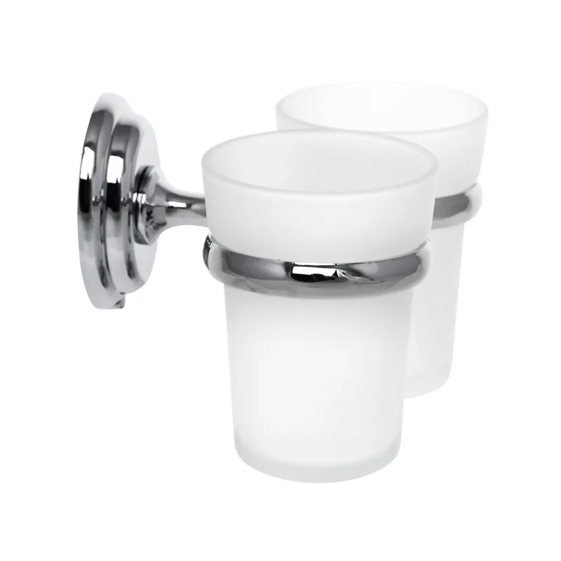 Тримач для щіток з 2 склянками настінний ZERIX LR1508 (LL1410) kr, фото 1