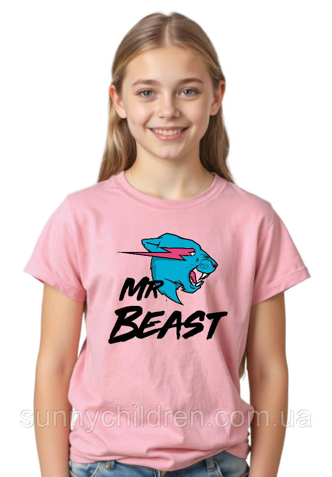 Футболка MrBEAST для дівчаток 140, 146, 152, 158, 164