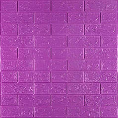 3D панель самоклеющаяся 700х770х3мм кирпичная Пурпурная (014-3) SW-00000863