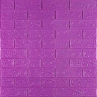 3D панель самоклеюча 700х770х3мм цегла Пурпурна (014-3) SW-00000863