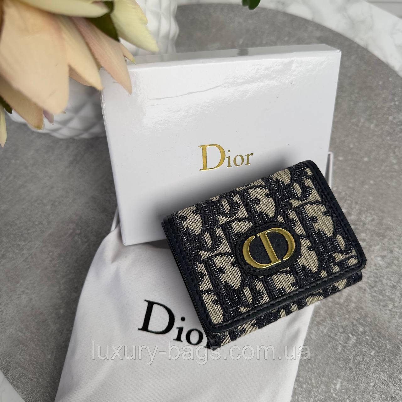 Жіночий модний гаманець на кнопці Cristian Dior, фото 1