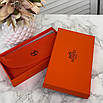 Шкіряний жіночий гаманець Hermes, фото 4