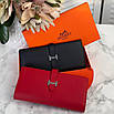 Шкіряний жіночий гаманець Hermes, фото 7
