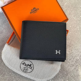 Чоловічий шкіряний складаний гаманець Hermes