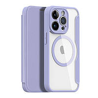 Силиконовый чехол Dux Ducis с поддержкой magsafe с защитой камеры для iPhone 14 Pro Max цвет purple florentia