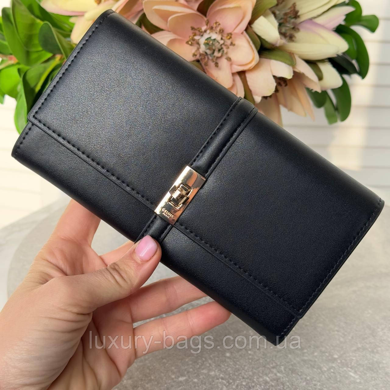 Стильний шкіряний жіночий гаманець Celine, фото 1