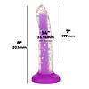 фаллоімітатор ADDICTION Rave 8" Glow in the Dark Dildo Purple Confetti, 20,3 см, фото 4