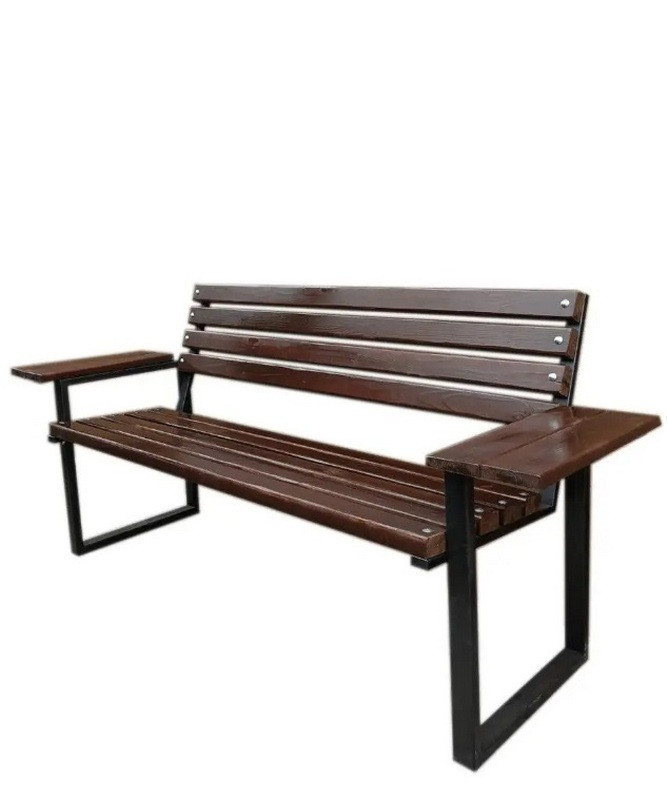 Садова лавочка лофт зі спинкою лавка паркова вулична Л01П2