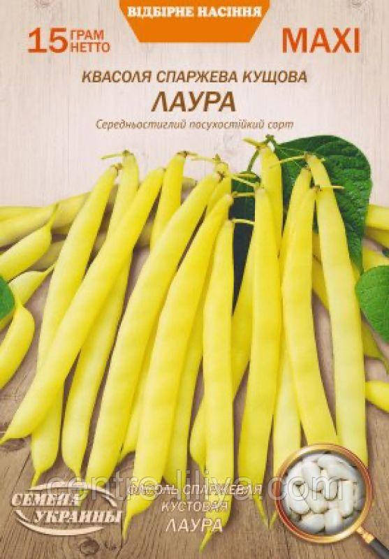 Насіння Квасоля Спаржева ЛАУРА 15г, Насіння України