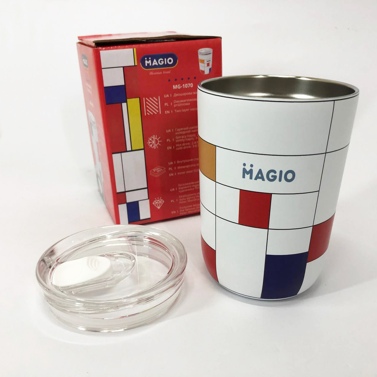 Подорожній термос Magio MG-1070 0.35 л, Термокружка маленька, Термос для напоїв UD-800 на спеку, фото 1