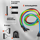 Еспандер джгут для фітнесу exercise pipe, Джгут еспандер для заняття, Гумка PH-953 для крофіта, фото 10