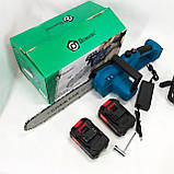 Найменша ланцюгова пила акумуляторна муляторна міні ланцюгова пилка DOMOTEC Chain Saw DA-500 12" (30см), фото 6