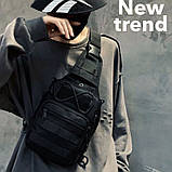 Сумка для прихованого носіння пістолета, Сумка через плече з військової тканини, JW-781 Тактичний месенджер, фото 8