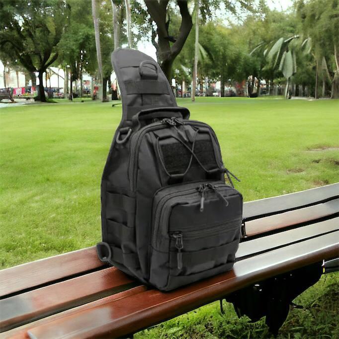 Тактична сумка для чоловіків на плече, Сумка кобура наплічна, Практична чоловіча FP-706 сумка слінг, фото 1