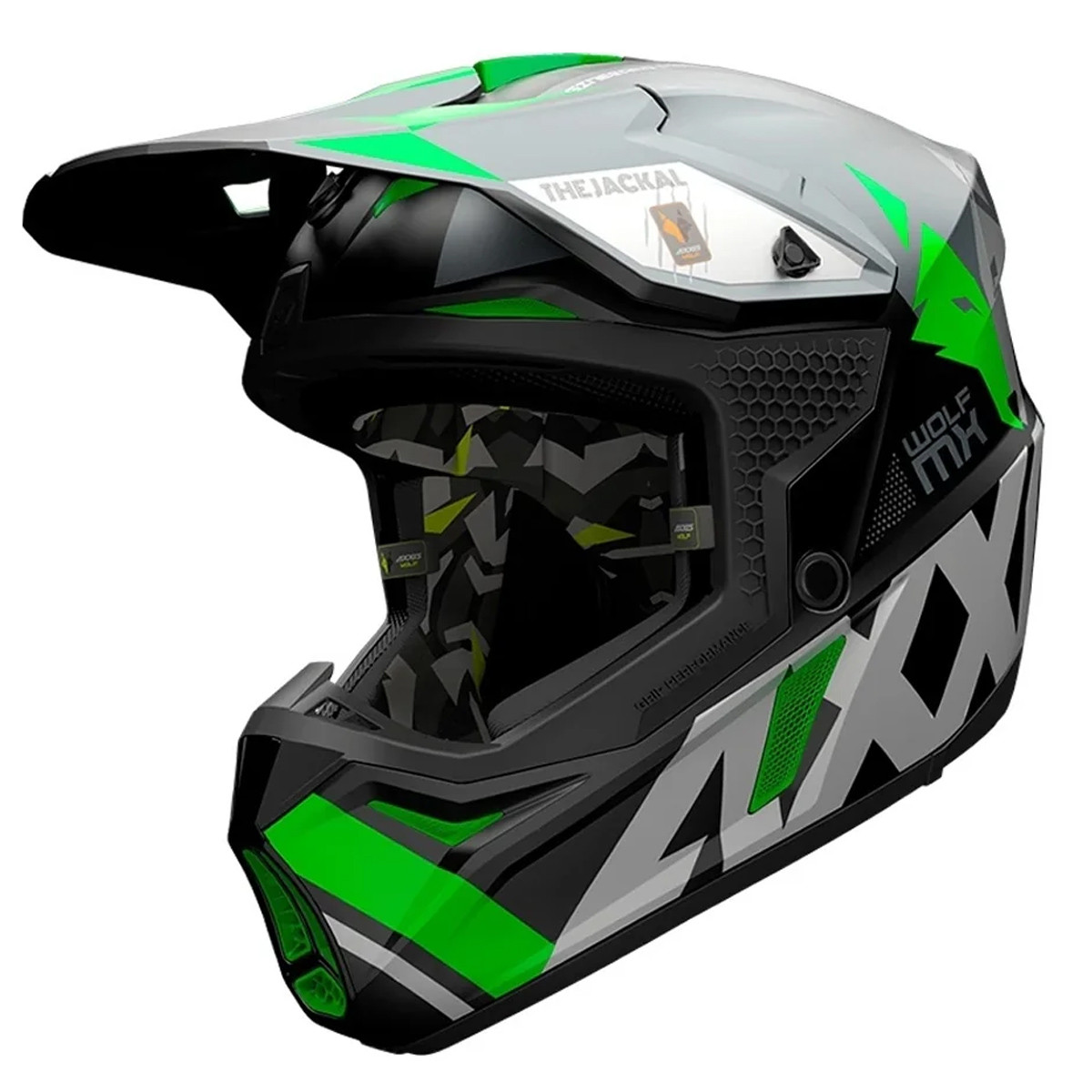 Мотошолом AXXIS WOLF Jackal B6 Matt Green L