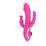 Багатофункціональний вібратор Quadruple Play Thruster Rose kitty.in.ua, фото 4