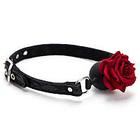 Капелюх силіконовий Roses Silicone Ball Mouth Gag Black kitty.in.ua