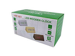 Годиннник настільний електронний з будильником -861-5 з синім підсвічуванням ТМ VST